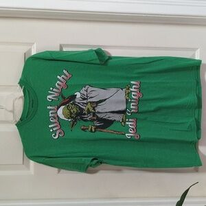 Star Wars Men's Green Short Sleeve Christmas Graphic Tee Size Large